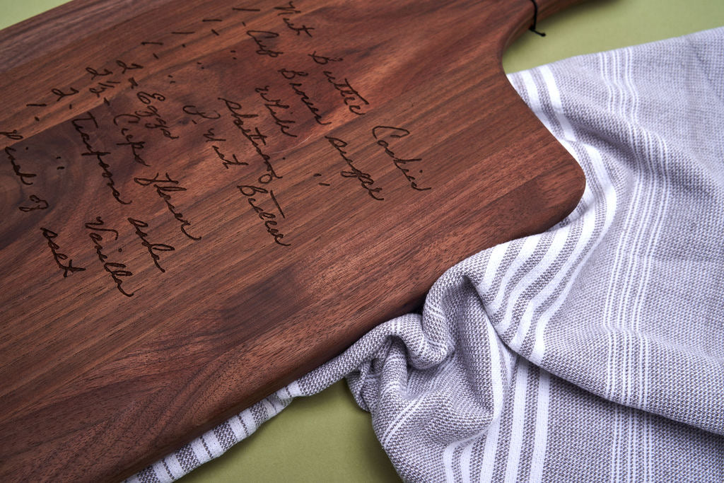 Personalized Handwritten Recipe Cutting Board