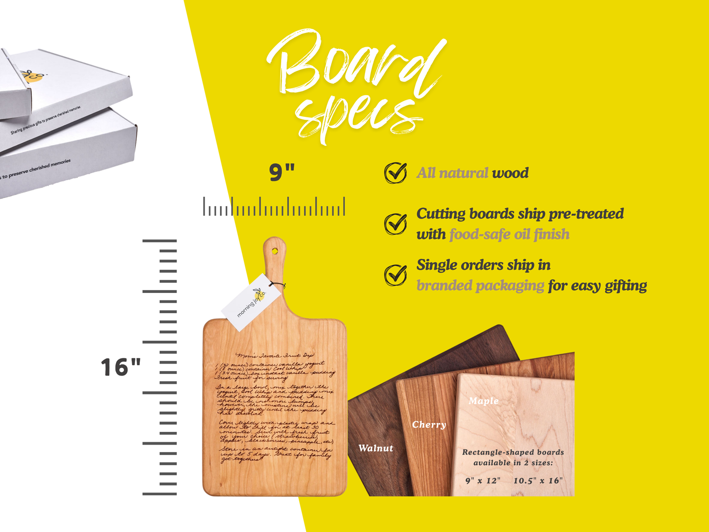 ⭐️ TOP SELLER ⭐️ | Handwritten Recipe Engraved Cutting Board