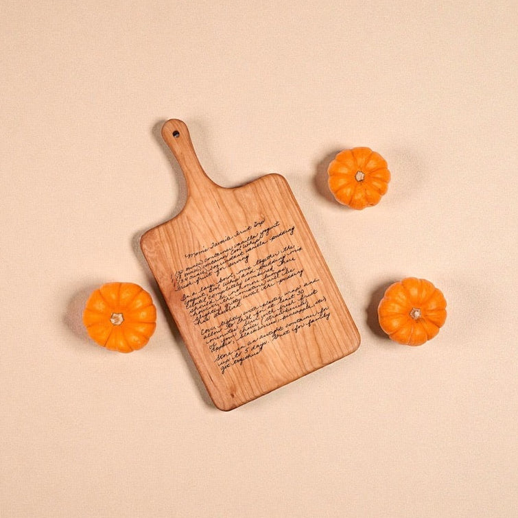 Personalized Handwritten Recipe Cutting Board
